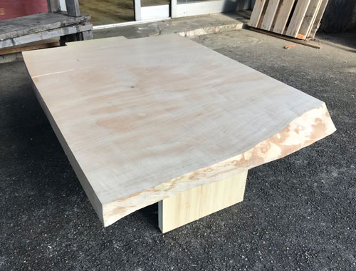 栃-無垢板-テーブル
