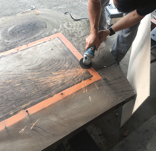 美登利寿司-木製看板-修復3