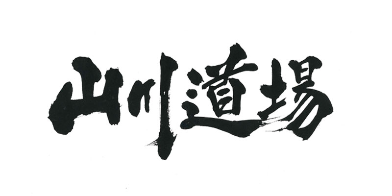 筆文字デザイン 力強い 躍動感 山川道場