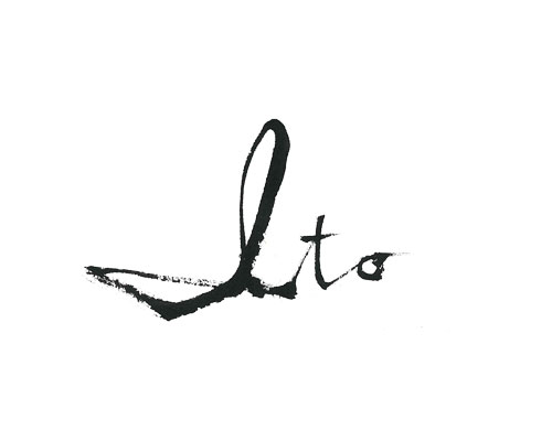 筆文字デザイン　アルファベット Ito
